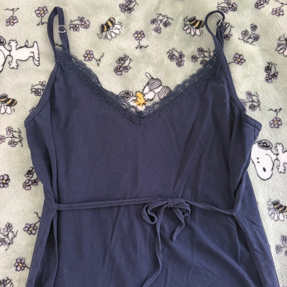 Brandy Melville Navy Blue Babydoll Cami Top